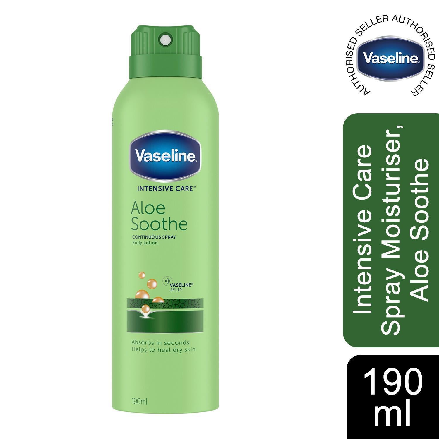 Vaseline Intensive Care Spray Moisturiser Aloe Soothe 190ml