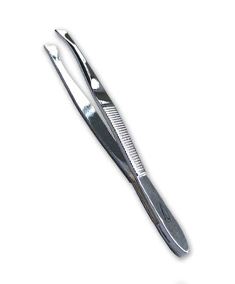 Fine LinesUK Chrome Angled Tweezers 202 08