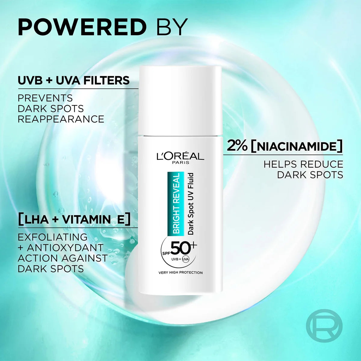 Loreal Paris Loreal Bright Reveal 50 Plus Dark Spot UV Fluid 30ml