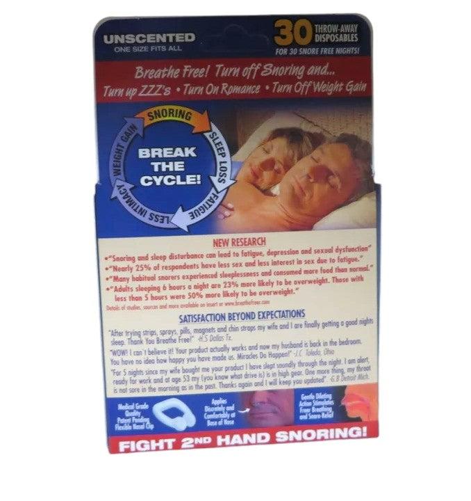 Amirose Breathe Free Snoring Relief Unscented 30 Disposable