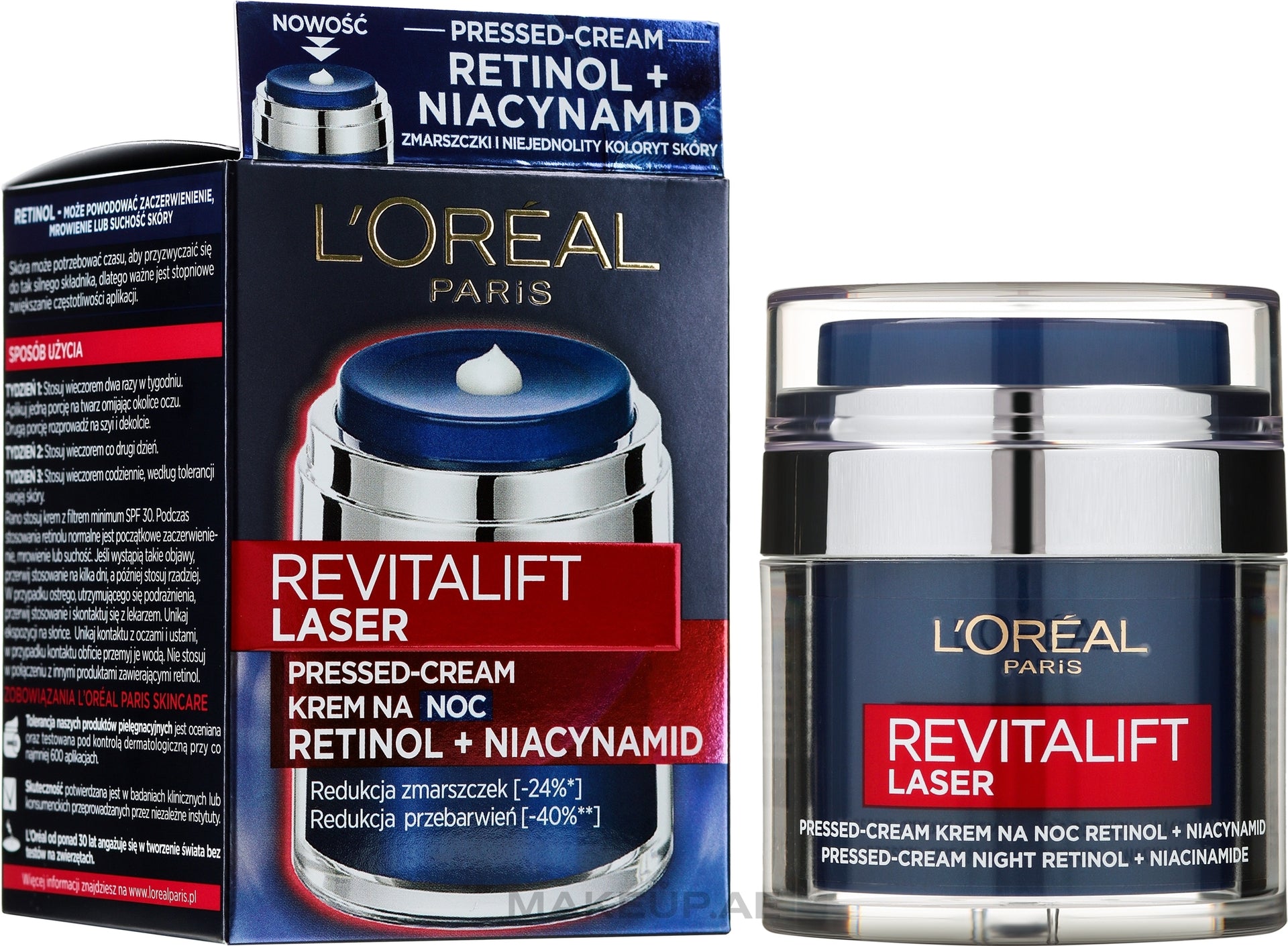 Loreal Revitalift Laser Retinol Niacinamide Pressed Night Cream 50ml