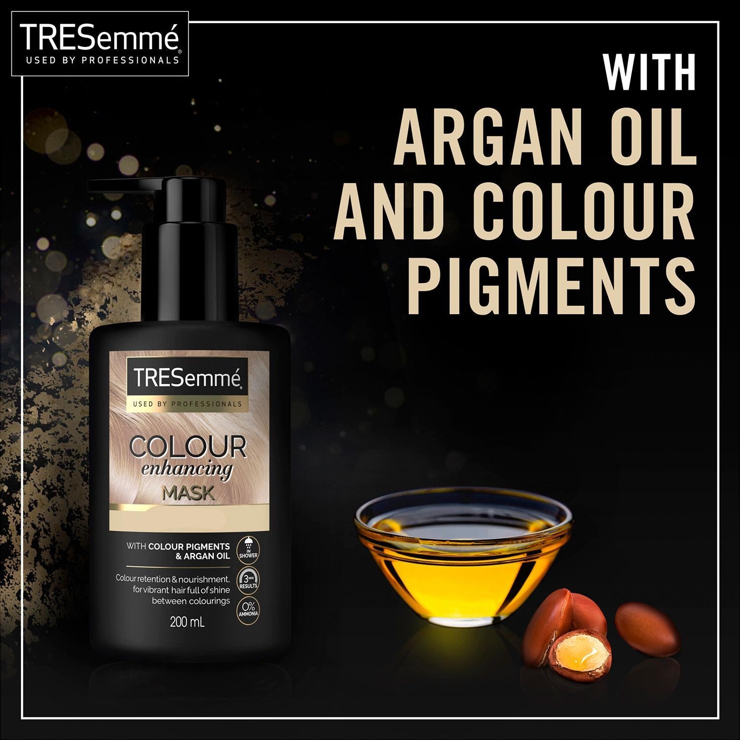 TRESemme Warm Blonde Color Enhancing Mask with Colour Pigment & Argan Oil 200ml