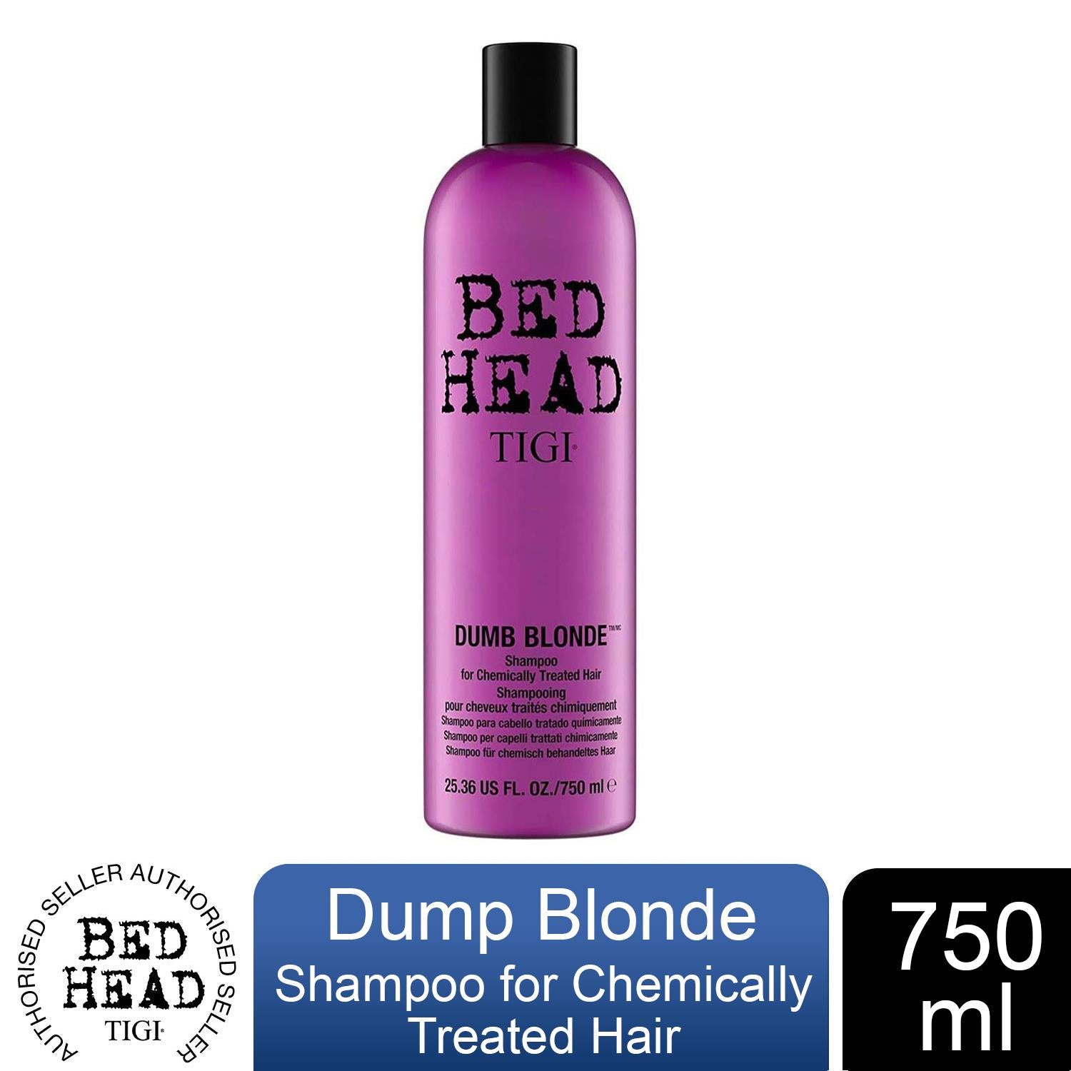 Bed Head by Tigi Dumb Blonde Shampoo for Hair Damage Protection 400ml / 750ml
