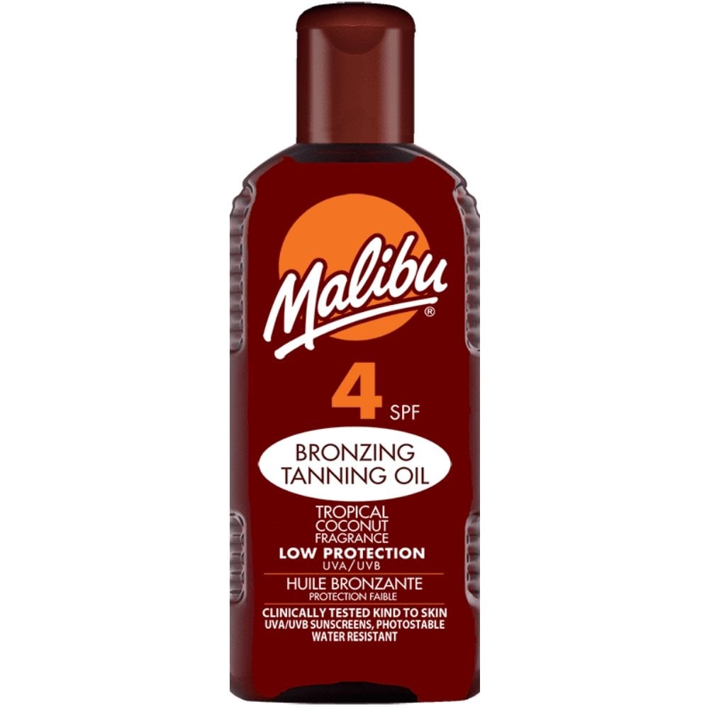 Malibu Bronzing Tanning Oil Tropical Coconut Fragrance SPF4 100ml