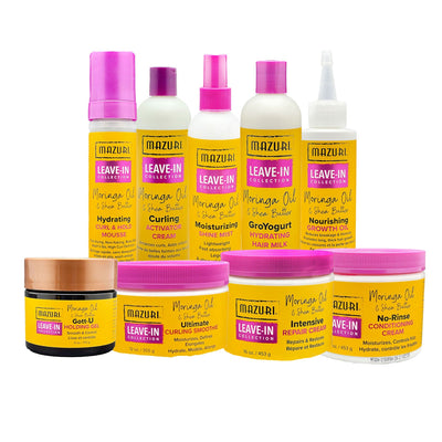 Mazuri Leave-In Collection | Curling Smoothie, Gel Creams Oils Mousse Full Range