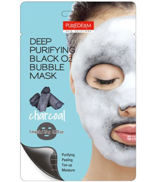 Amirose Purederm Deep Purifying Black O2 Bubble Mask