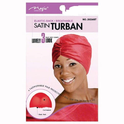 Bee Sales Magic Collection Elastic Back Satin Turban 2023AST
