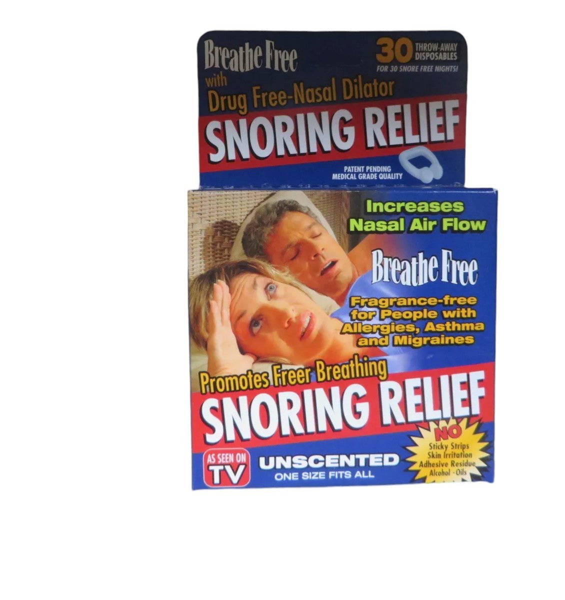 Amirose Breathe Free Snoring Relief Unscented 30 Disposable