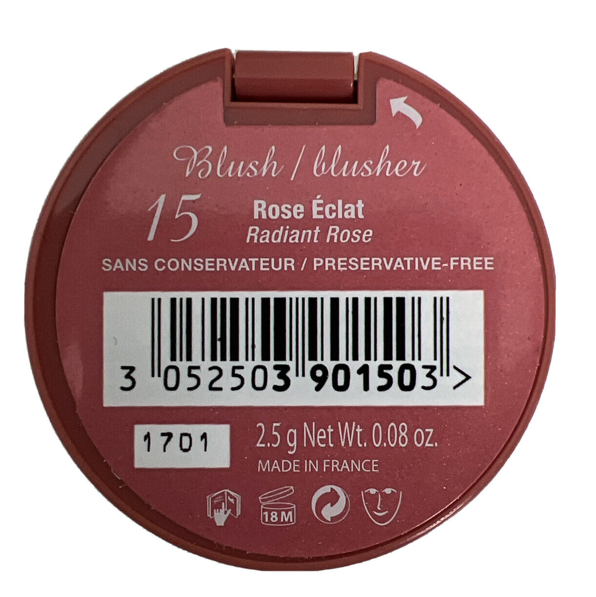 Bourjois Little Round Pot Blusher 15 Radiant Rose 2.5g