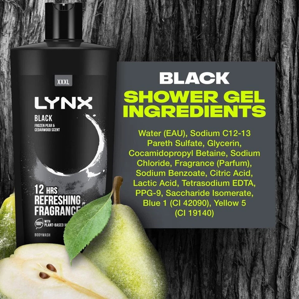 Lynx Black 3 In 1 All Day Fresh Body Wash 700ml
