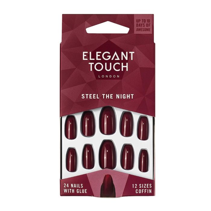 Elegant Touch Steel The Night Nail With Glue 24 Nails