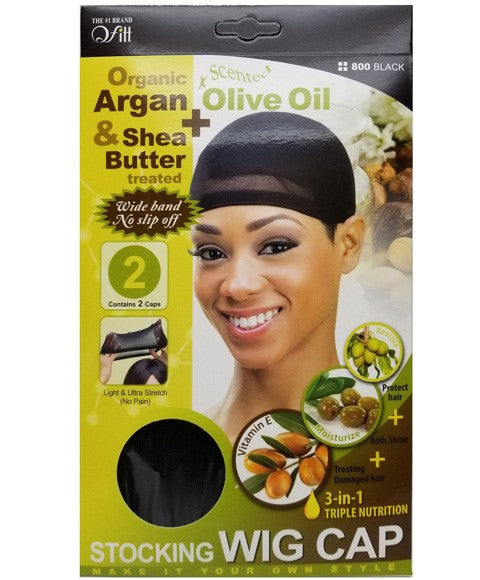 M And M Headgear Qfitt Argan Shea Butter And Olive Oil Treated Stocking Wig Cap
