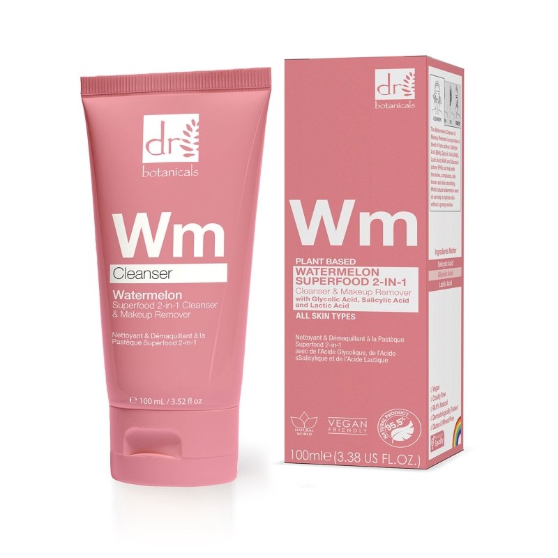 Dr Botanicals Wm Plant Based Watermelon Superfood 2 In1 Cleanser & Makeup Remover