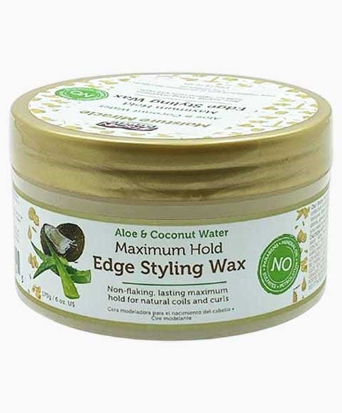 African Pride  Aloe And Coconut Water Maximum Hold Edge Styling Wax
