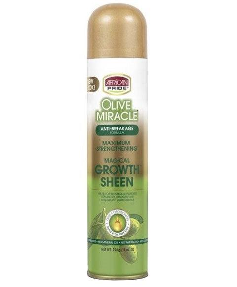 African Pride Olive Miracle Maximum Strengthening Growth Sheen 