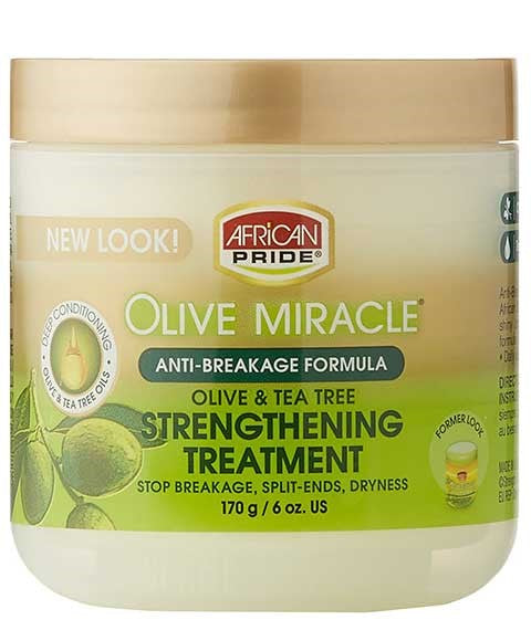 African Pride Olive Miracle Olive And Tea Tree Strengthening Treatment