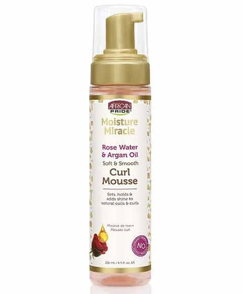 African Pride Moisture Miracle Rose Water And Argan Oil Curl Mousse