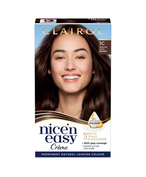 Clairol Nice N Easy Creme Permanent Colour 5C Medium Cool Brown