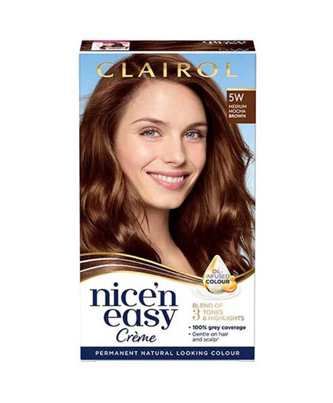 Clairol Nice N Easy Creme Permanent Colour 5W Medium Mocha Brown