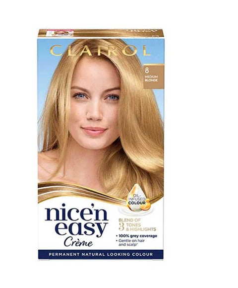 Clairol Nice N Easy Creme Permanent Colour 8 Medium Blonde