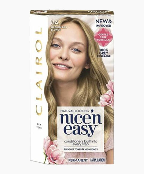 Clairol Nice N Easy Permanent Hair Color 8A Medium Ash Blonde