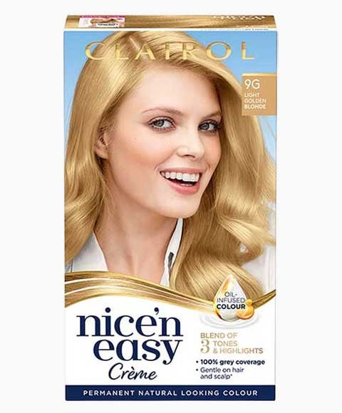 Clairol Nice N Easy Creme Permanent Color 9G Light Golden Blonde