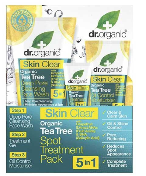 Dr Organic Skin Clear Organic 5 In 1 Tea Tree Spot Treatment Pack