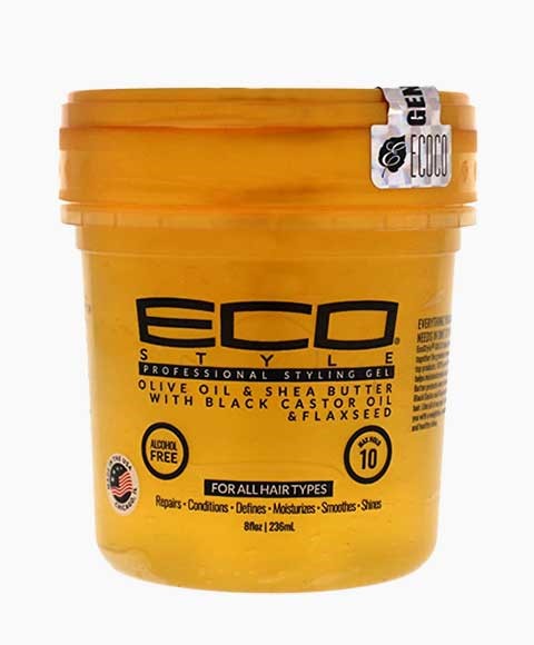 Ecoco Eco Styler Olive Shea Butter Black Castor And Flaxseed Gel