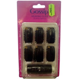 Gossip  Black Weaving Clips With Thread 36Pcs