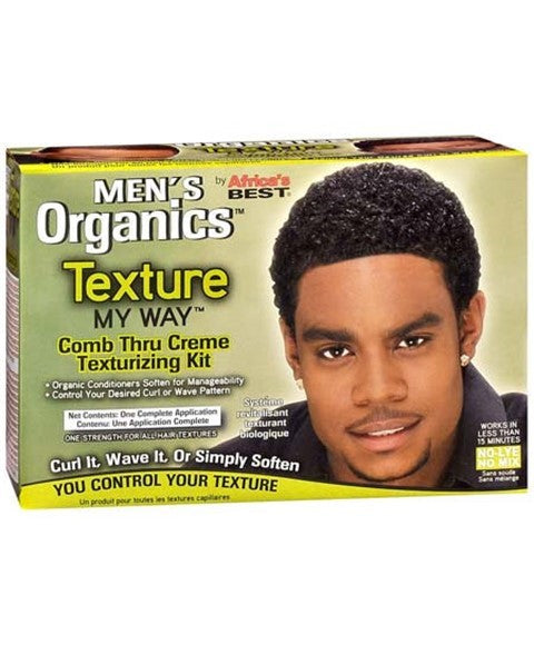 Africas Best Mens Organics Texture My Way Comb Thru Creme Texturizing Kit