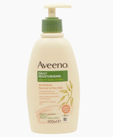 Johnson And Johnson Aveeno Daily Moisturizing Yogurt Body Cream With Apricot And Honey Scent