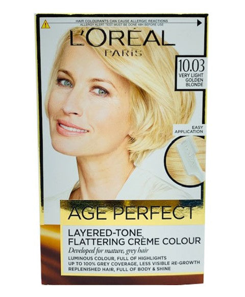 Loreal Age Perfect Layered Tone Flattering Creme Colour 10.03 Very Light Golden Blonde