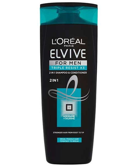 Loreal Elvive For Men Triple Resist X3 2In1 Shampoo And Conditioner