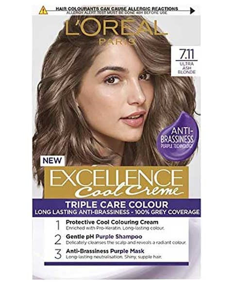 Loreal Excellence Cool Creme Triple Care Colour 7.11 Ultra Ash Blonde