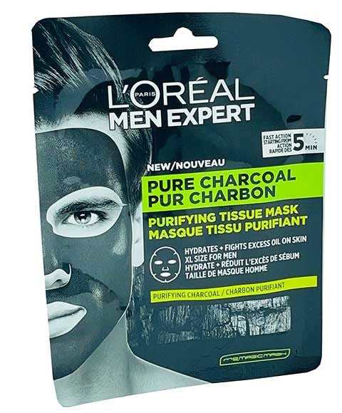 Loreal Men Expert Pure Charcoal Purifying Tissue Mask