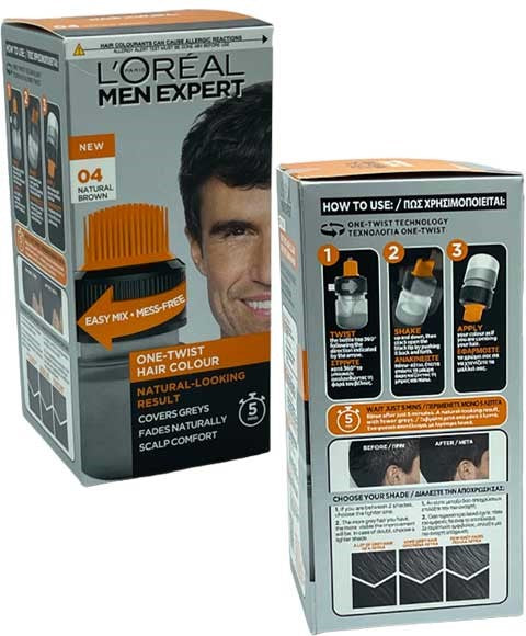 Loreal Men Expert One Twist Hair Colour 04 Natural Brown