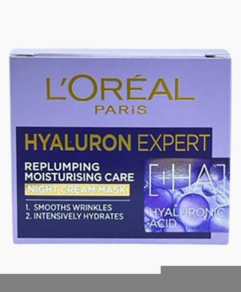 Loreal Hyaluron Expert Replumping Moisturising Care Night Cream Mask