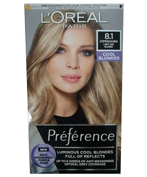 Loreal Preference Luminous Cool Blondes 8.1 Light Ash Blonde