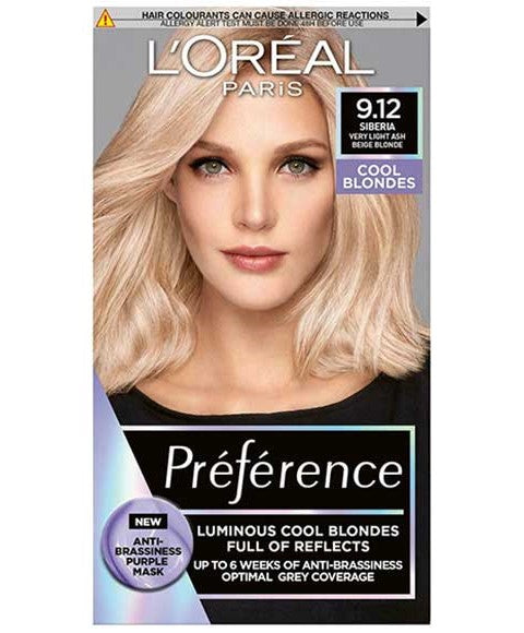 Loreal Preference Luminous Cool Blondes 9.12 Very Light Ash