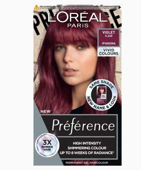 Loreal Preference High Intensity Permanent Gel Hair Colour Violet