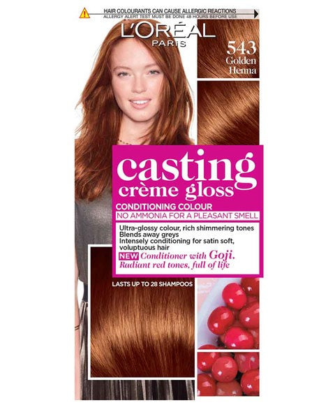 Loreal Casting Cream Gloss No Ammonia 543 Golden Henna
