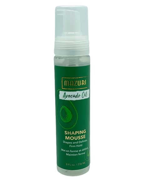 Mazuri Avocado Oil Shaping Mousse Shapes And Defines Frim Hold