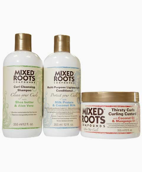 Mixed Roots Compounds Curls Shampoo Conditioner And Curling Custard