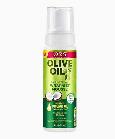 Organic Root Stimulator ORS Olive Oil Hold And Shine Wrap Set Mousse