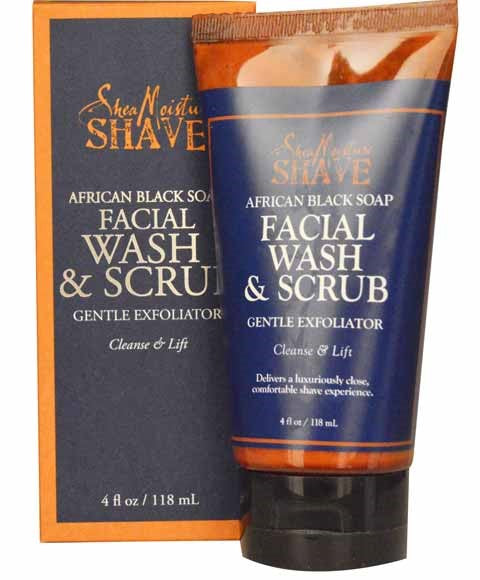 shea moisture Shave African Black Soap Facial Wash And Scrub