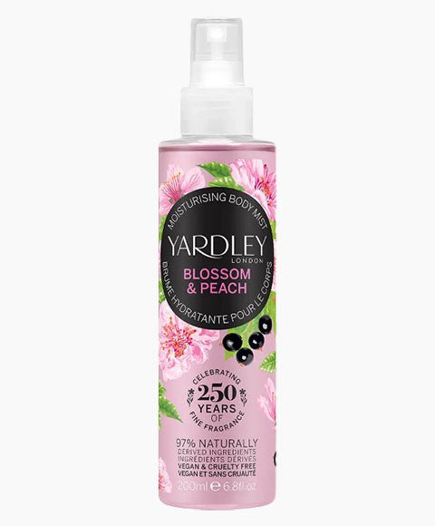 Yardley Blossom And Peach Moisturising Body Mist