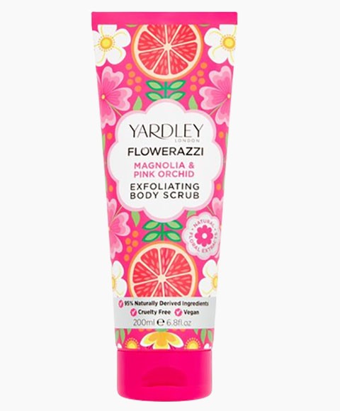 Yardley  Flowerazzi Magnolia And Pink Orchid Exfoliating Body Scrub