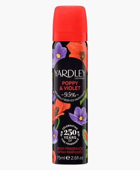 Yardley Poppy And Violet Body Fragrance Spray