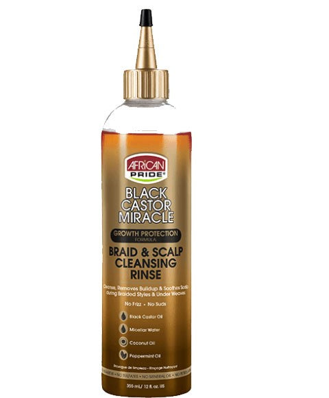 African Pride Black Castor Oil Miracle Braid And Scalp Cleansing Rinse