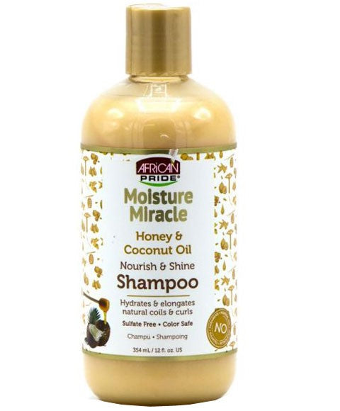 African Pride  Moisture Miracle Honey And Coconut Oil Shampoo